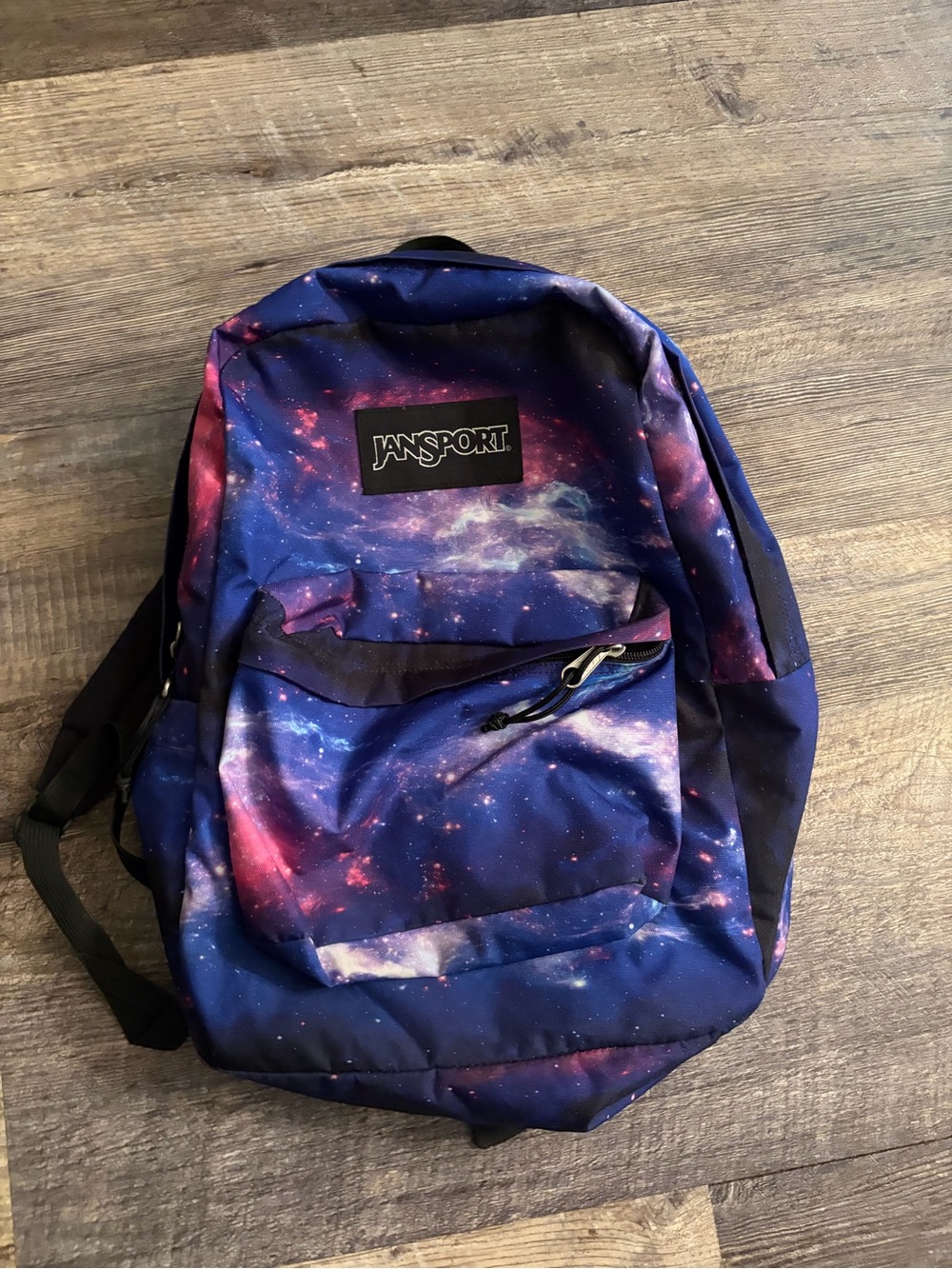 Jansport Galaxy Print Backpack in Blue and Purple